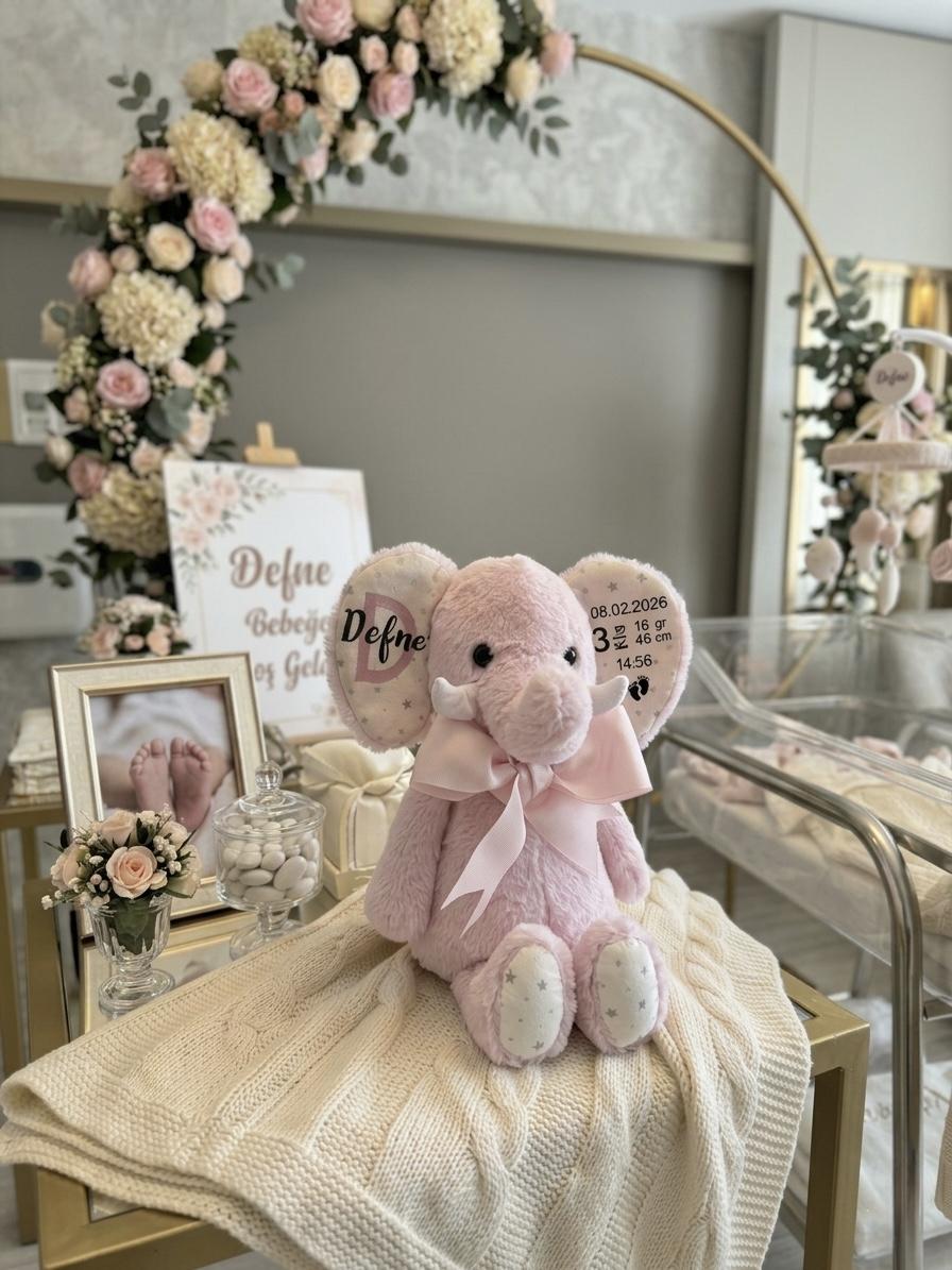 Kişiye Özel Premium Doğum Hatırası Fil